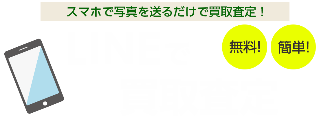 スマホでlineを送るだけで買取査定